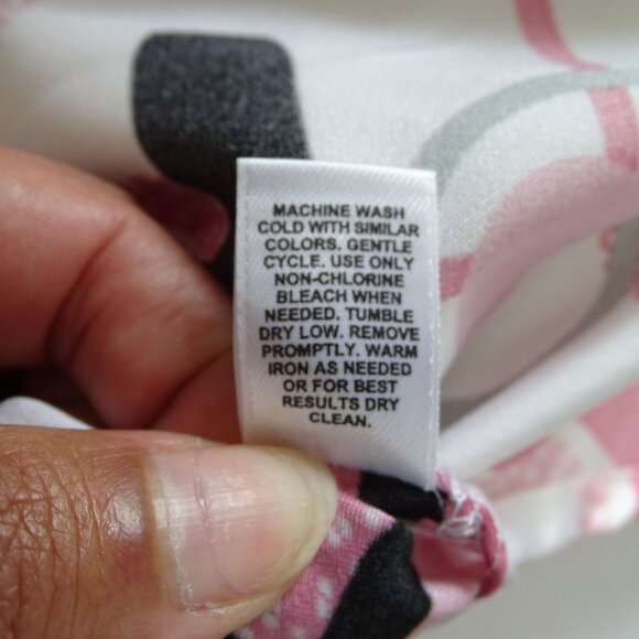 Cato Retro Print Satin Look Button Up Top Women Size 14W 16W Belted FLAW - Picture 7 of 11